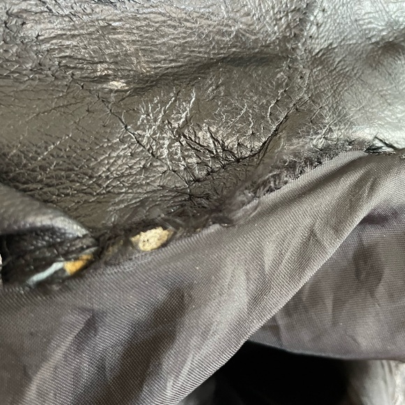 Flight Path Women’s Leather Patchwork Biker Bomber Flight Motorcycle Jacket Coat - Picture 10 of 10